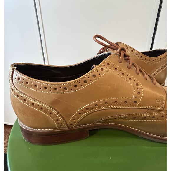 Rockport Walkability Wingtip Lace Up Oxford Brown Leather Men 13 Dress Shoe - Picture 8 of 14